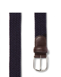 Ceinture tressée bleu marine Andersons