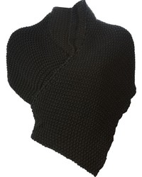 Châle en tricot noir