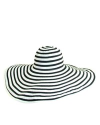Chapeau à rayures horizontales blanc et noir