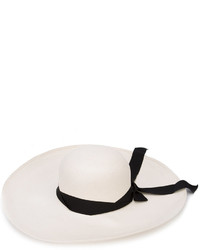 Chapeau de paille blanc et noir