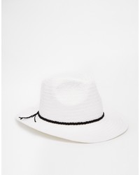 Chapeau de paille blanc Asos