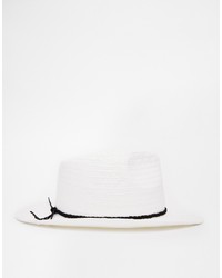 Chapeau de paille blanc Asos