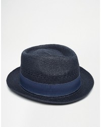 Chapeau de paille bleu marine Goorin Bros.