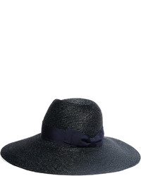 Chapeau de paille bleu marine Lanvin