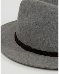 Chapeau en laine gris