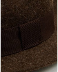 Chapeau en laine marron foncé Catarzi
