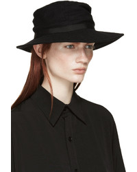 Chapeau en laine noir Yohji Yamamoto