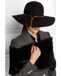 Chapeau en laine noir Lanvin