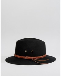 Chapeau en laine noir Reclaimed Vintage