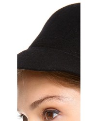 Chapeau en laine noir Eugenia Kim
