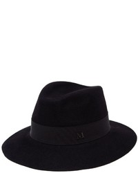 Chapeau en laine noir Maison Michel