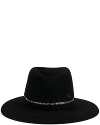 Chapeau en laine noir Maison Michel