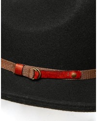 Chapeau en laine noir Catarzi