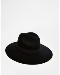 Chapeau en laine noir Pieces