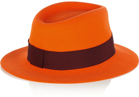 Accessoires Chapeaux Chapeaux en laine Vetono Chapeau en laine orange clair style d\u00e9contract\u00e9 