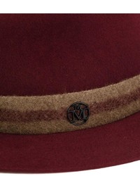 Chapeau en laine pourpre Maison Michel