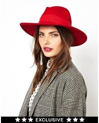 Chapeau en laine rouge Catarzi