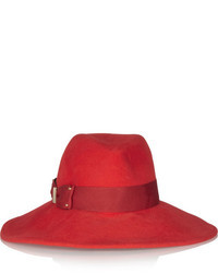 Chapeau en laine rouge Eugenia Kim