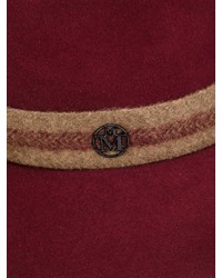 Chapeau en laine rouge Maison Michel