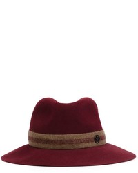 Chapeau en laine rouge Maison Michel