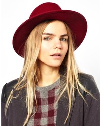Chapeau en laine rouge Laird