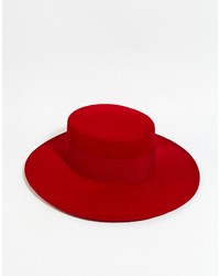 Chapeau en laine rouge Catarzi