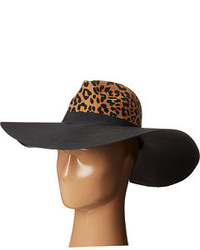 Chapeau imprimé léopard marron clair