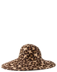 Chapeau imprimé léopard marron clair Philip Treacy