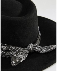 Chapeau noir Asos