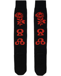 Chaussettes à fleurs noires Chopova Lowena