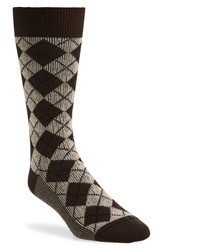 Chaussettes à losanges marron