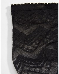 Chaussettes à motif zigzag noires Gipsy