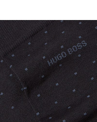 Chaussettes á pois bleu marine Hugo Boss