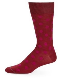 Chaussettes á pois fuchsia