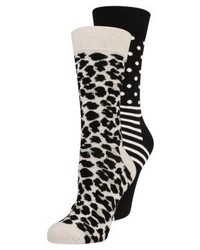 Chaussettes á pois noires Happy Socks