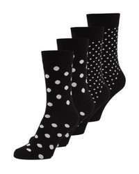 Chaussettes á pois noires Jack & Jones