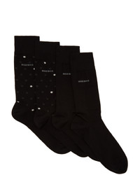 Chaussettes á pois noires BOSS