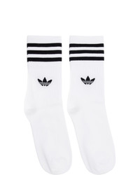 Chaussettes à rayures horizontales blanches et noires adidas Originals