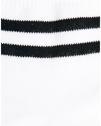 Chaussettes à rayures horizontales blanches et noires Asos
