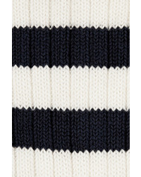 Chaussettes à rayures horizontales blanches et noires Sonia Rykiel