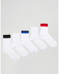 Chaussettes à rayures horizontales blanches Asos