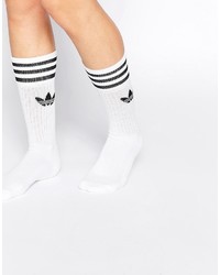 Chaussettes à rayures horizontales blanches adidas