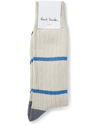 Chaussettes à rayures horizontales blanches Paul Smith