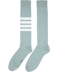 Chaussettes à rayures horizontales bleu clair Thom Browne