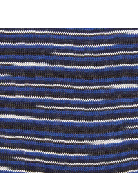 Chaussettes à rayures horizontales bleu marine et blanc Missoni