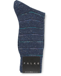 Chaussettes à rayures horizontales bleu marine Falke