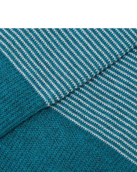 Chaussettes à rayures horizontales bleues John Smedley