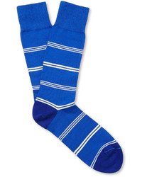 Chaussettes à rayures horizontales bleues Paul Smith