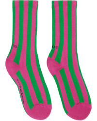 Chaussettes à rayures horizontales fuchsia SOCKSSS