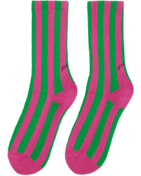 Chaussettes à rayures horizontales fuchsia SOCKSSS
